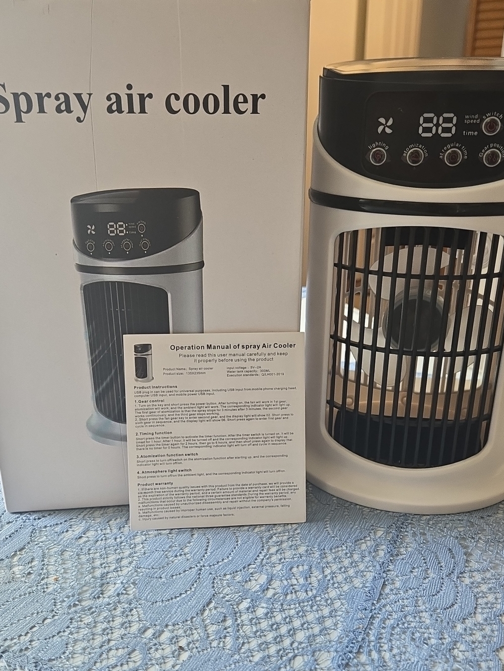 Amazon Spray Air Cooler in Black and Silver